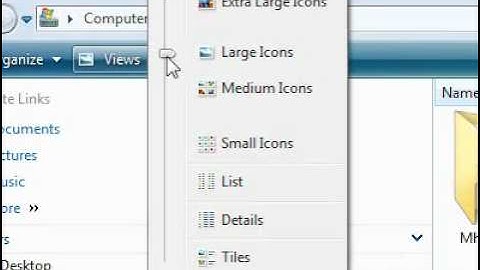 How to view files and folders in list view