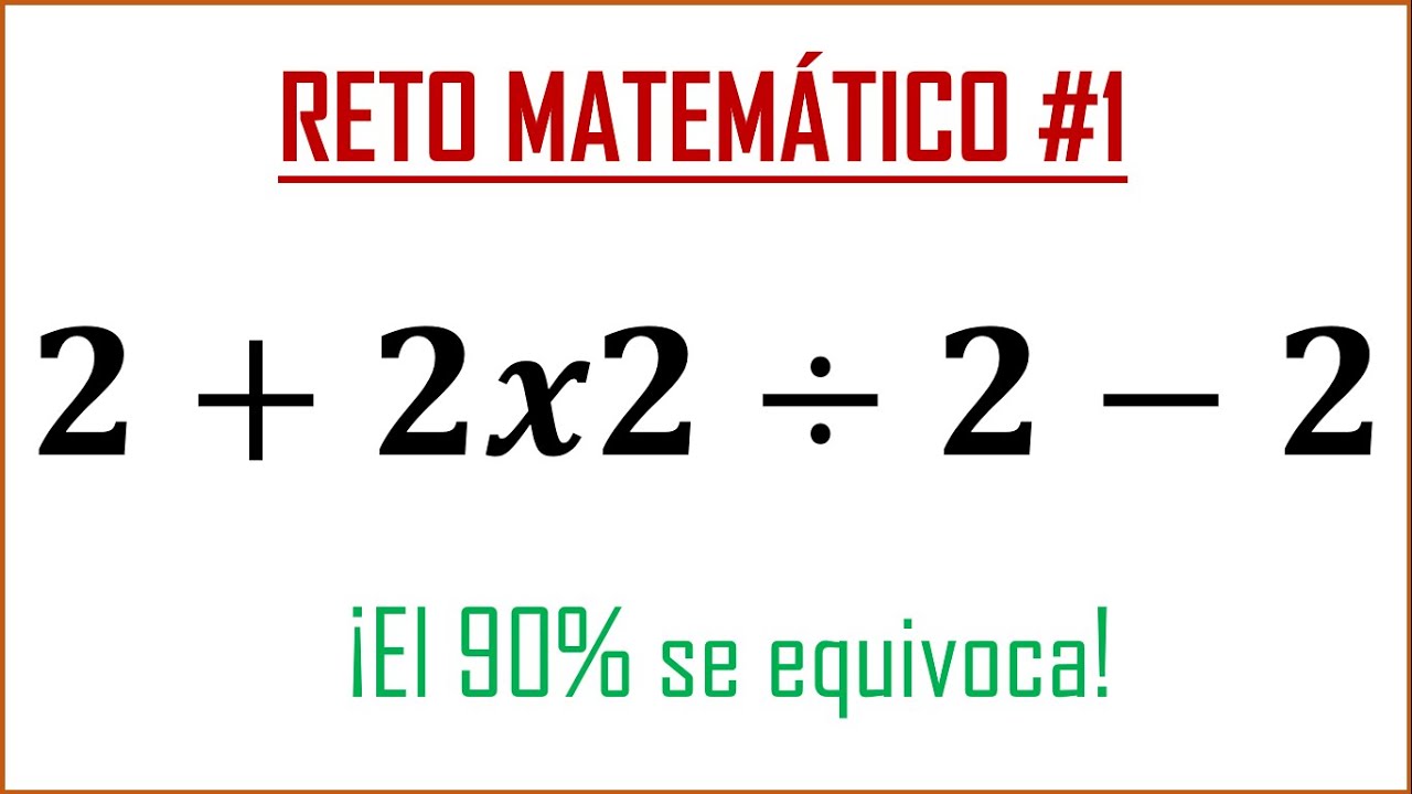 Tienes 5 segundos para resolver este ejercicio matemático | Reto 1