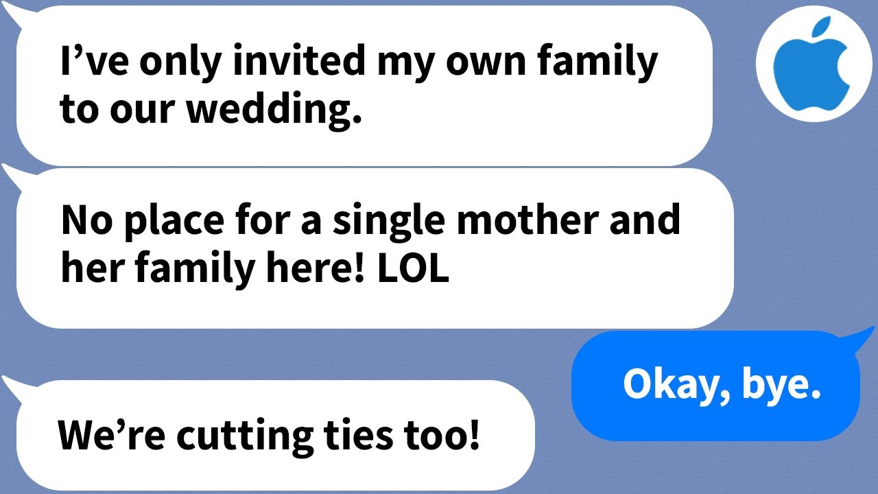 【Apple】My brother's fiancee didn't prepare a seat for me and my mother at their wedding, but...