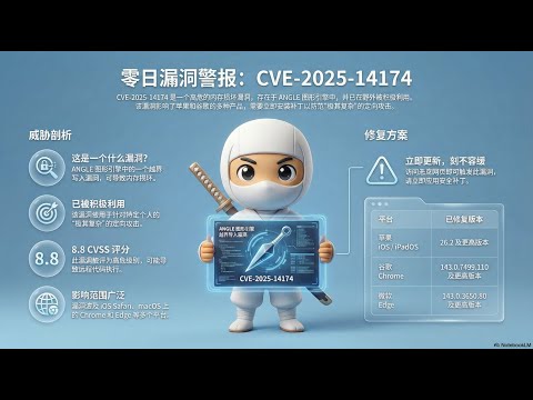 紧急：此 ANGLE 漏洞可绕过浏览器沙箱 (CVE-2025-14174) #漏洞 #网络安全