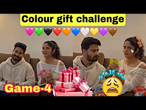Colour gift challenge | couple game #gamechallenge #funnygames #varshasinghrajput 