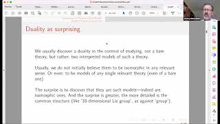 ISSPP, Jeremy Butterfield: Dualities in Physics: a Philosopher’s View