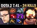 Pudge Dota 2 7.41 with 24 Kills and Bloodstone - Dota Gameplay