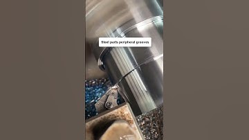 Processing machining steel parts peripheral grooves #cnc #machine #tools #factory