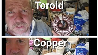 Scrapping copper toroids. How much copper is there compared to ferrite? #scraplife #copper #scrap