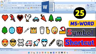 25 MS Word Symbol Shortcut Key | How to Make Symbols in MS Word | MS Word Tips and Tricks