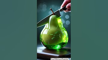 Crystal Pear Slicing  🍐✨ | Ultra Satisfying ASMR #aiart #aiasmr