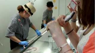 Watching candy being made...