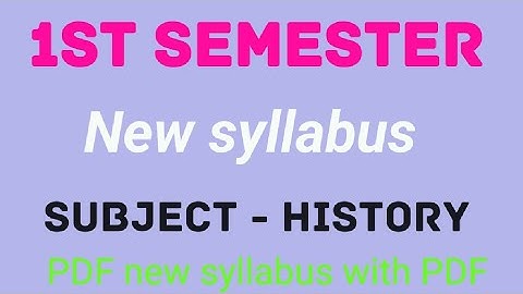 1st semester new syllabus watch now 2023-2024 #tripurauniversity #history