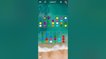 Ball sort puzzle level 91 solution #yellowbulb