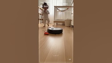 🤗 baby play with Robot vacuum cleaner sora 2 ai viral video #sora2 #aivideo #babyshorts #usashorts