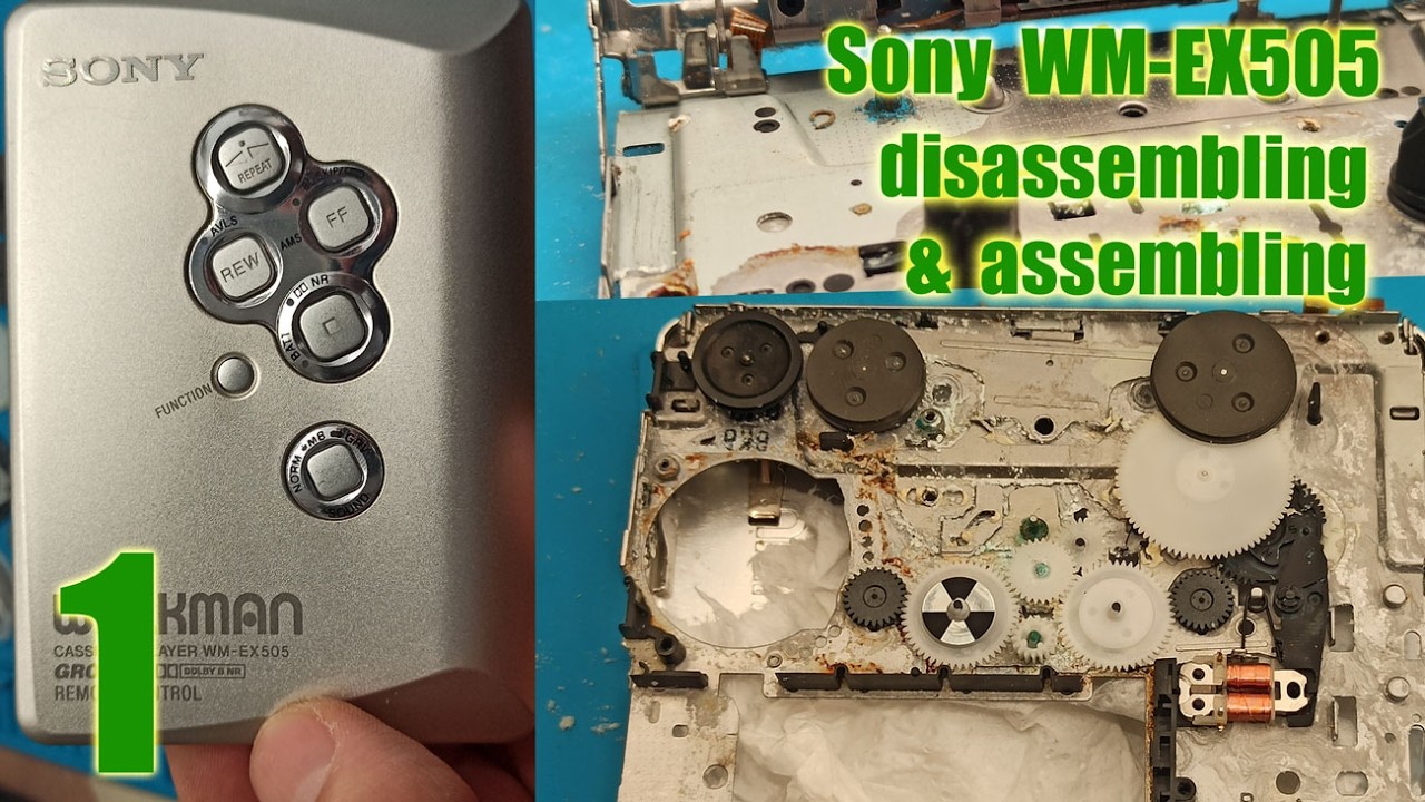 Sony WM-EX505 repair : complete mechanism disassembling