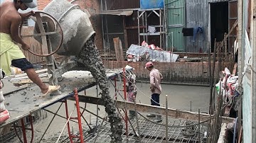 Kho Tư liệu Xây dựng - Đổ bê tông móng, dầm và sàn tầng hầm nhà phố dùng bê tông trộn tại công trình