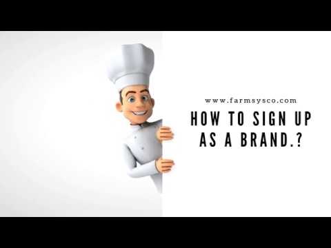 How to sign with farmsysco as a brand (Sound video) .?