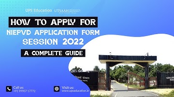 How to Apply for NIEPVD Application form session 2022 | UPS Education | NIEPVD M.Phil 2022 Form