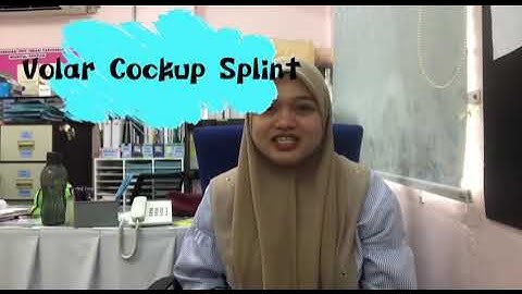 GROUP 2 VOLAR COCK UP SPLINT