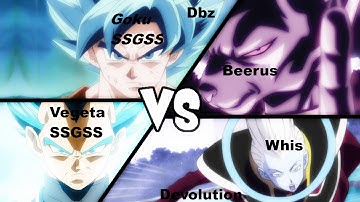 Vegeta And Goku SSGSS VS Beerus And Whis Dbz Devolution Part-3 Versus Mode