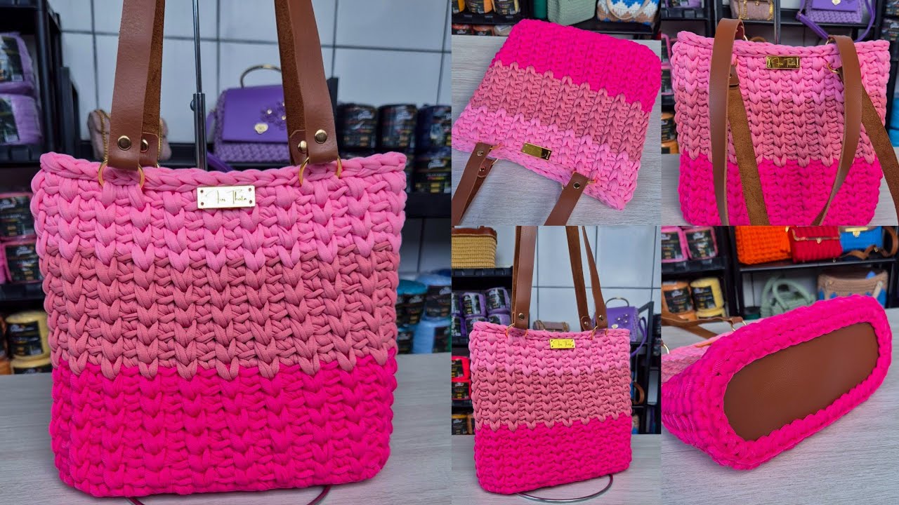 Uma harmoniosa bolsa de crochê fácil e rápida para iniciantes