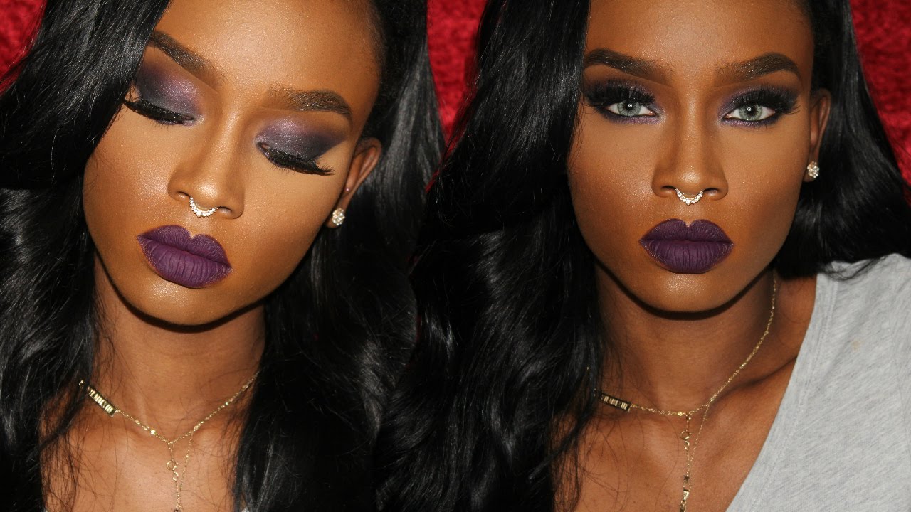 Sultry Dark Purple Smokey Eyes You