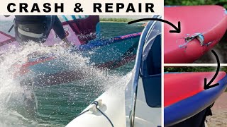CRASHING INTO A BOAT and then repairing it (FULL REPAIR)  | vlog¹⁶₂₀₂₀
