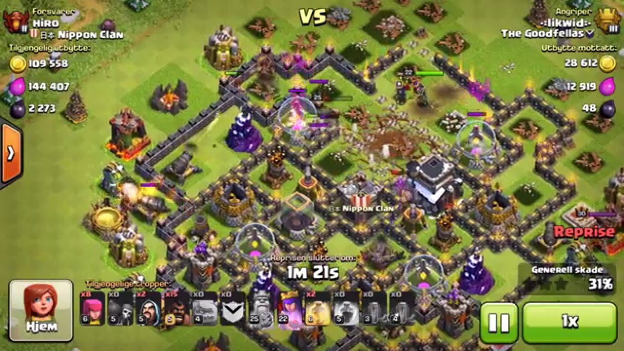 how-to-push-using-goho-and-earthquakes-in-clash-of-clans-youtube