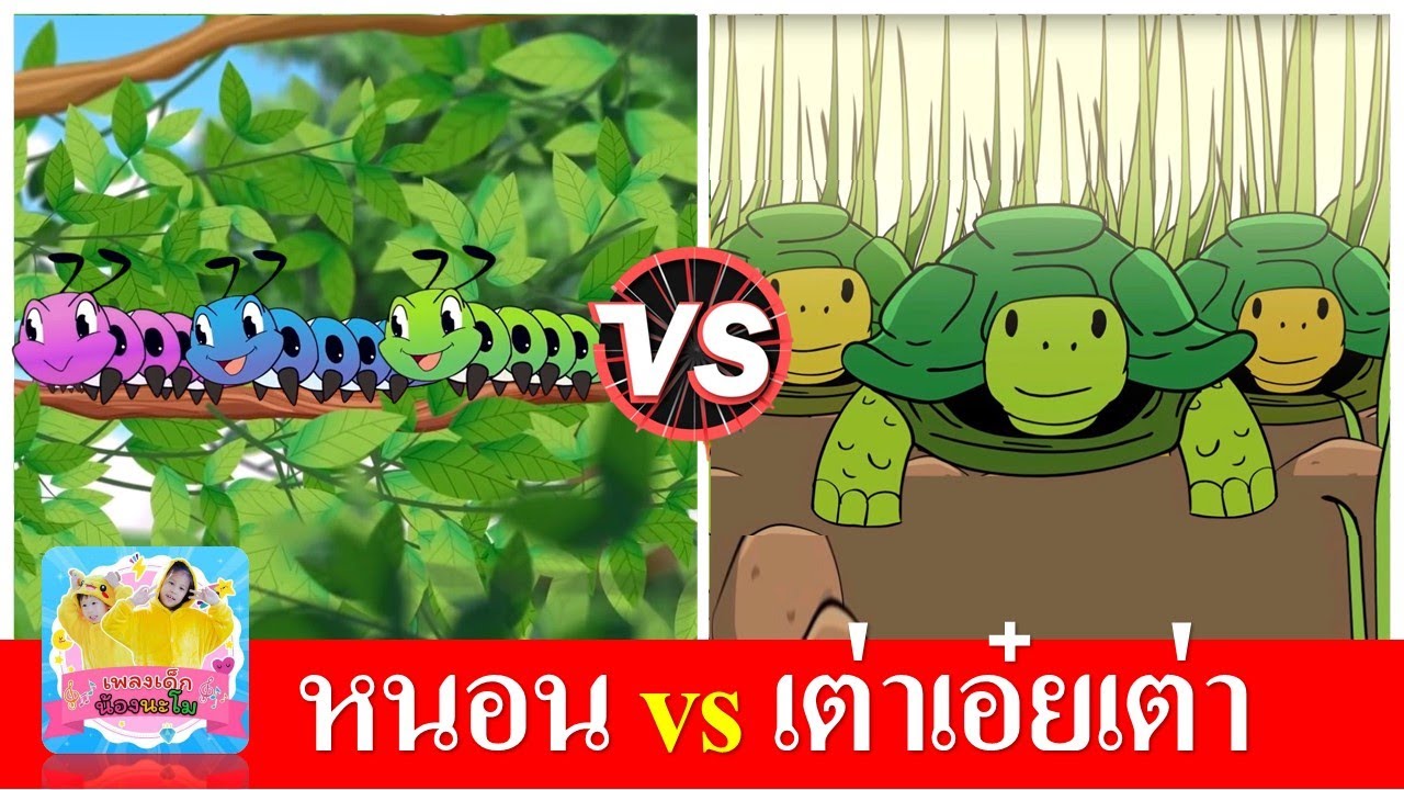 หนอนผีเสื้อ vs เต่าเอ๋ยเต่า | หนอนต้วมเตี้ยม เสียงเด็ก | เต่าเอ๋ยเต่า เต่ามันมีสี่ขา