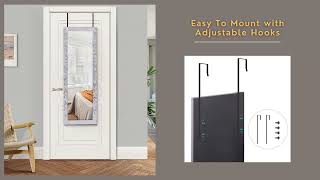 Naomi Home Over The Door Mosaic Mirror | Hanging Over Door Mirror | OJCommerce