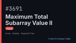 Famous Maximum Total Subarray Value II Profile
