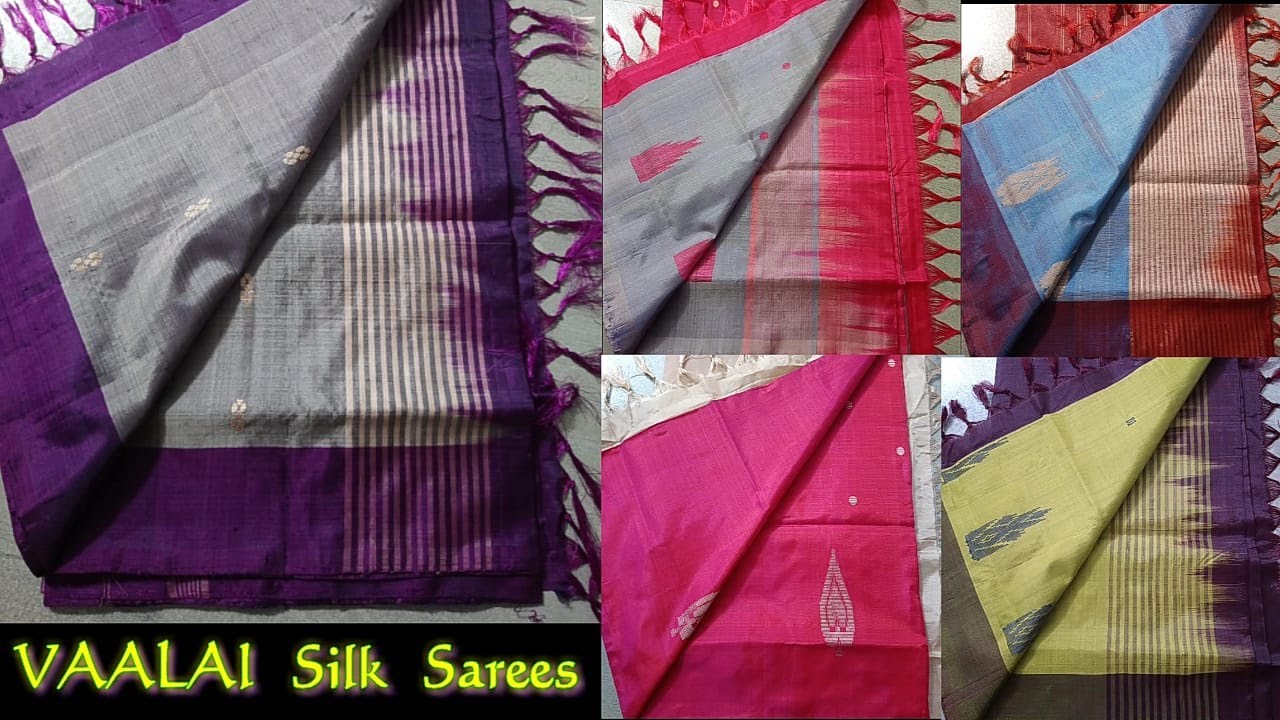 Contrast Color Combinations of Pure Handloom Banana Silk Sarees || Premi Collections