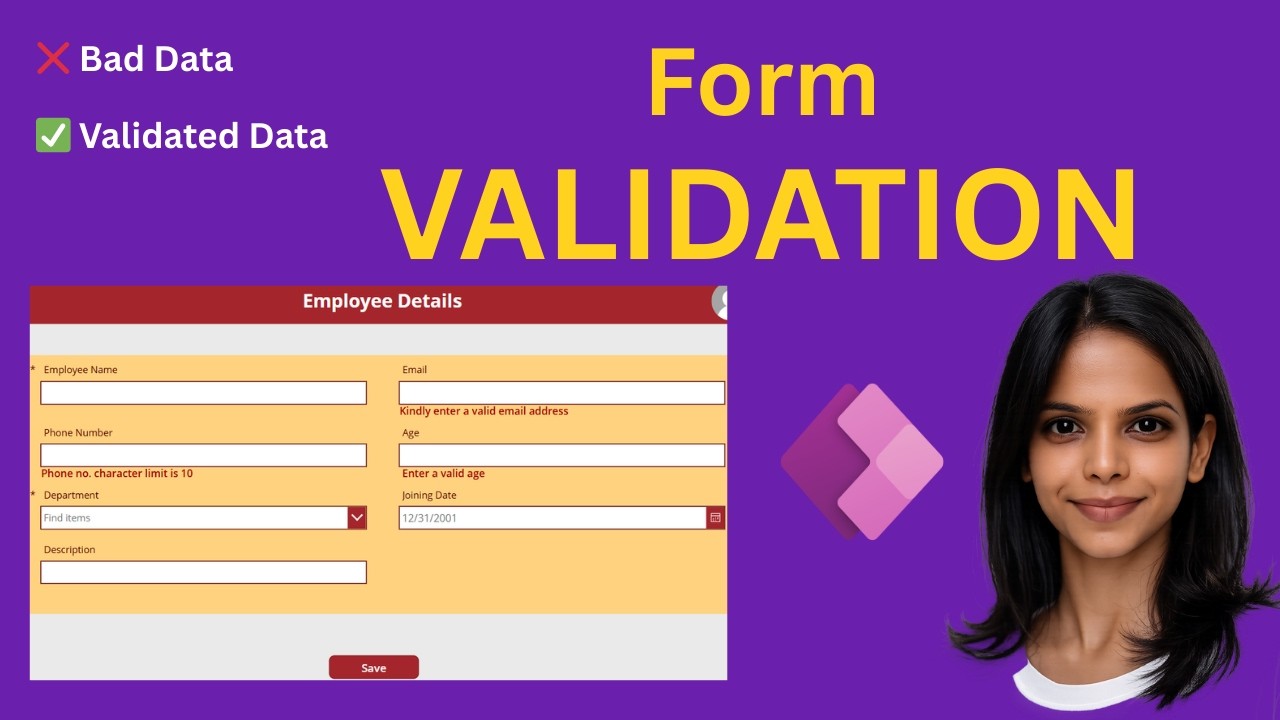 Power Apps Custom Validation Tutorial | Email, Phone, Age & Required Field Validation