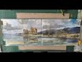 How to paint mountains and castles watercolour Eilean Donan Castle Scotland