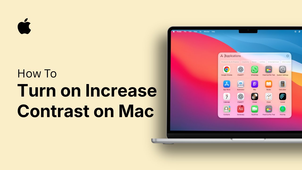 How to Turn on Increase Contrast on Mac - YouTube