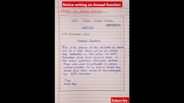 Annual function notice