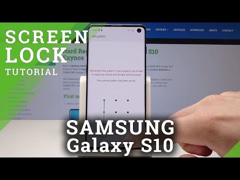 How to Set Up Screen Lock on SAMSUNG Galaxy S10 - Add Pattern / Password in Galaxy S10