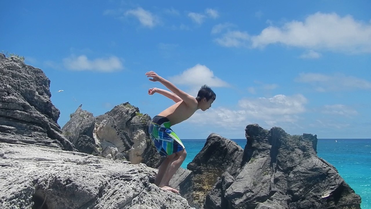 Joseph Cliff Jumps at Horseshoe bay, Bermuda YouTube