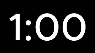 1 Minute Silent Timer with Soft Alarm (Black and White) screenshot 5