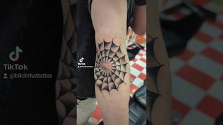 Traditional spider web on the elbow #traditional #traditionaltattoo #spiderweb #elbow #tattooartist