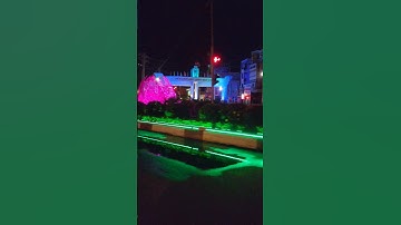 Cổng chào thị trấn bến lức về đêm