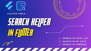 Search in Flutter Using Search_helper part-I