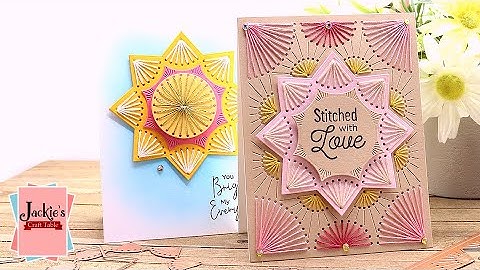 2 Cards using the New Stitching Dies Club | Spellbinders | Nested Stitched Burst