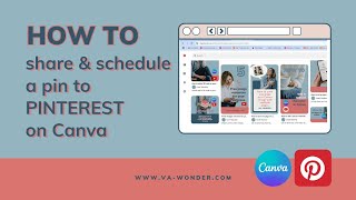 How to Share & Schedule Pinterest Pins on Canva #CanvaPro | Canva Tutorial #42