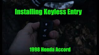 Famous How To Install Keyless Entry- 1998 Honda Accord LX Wealth