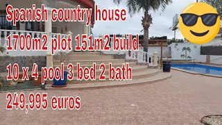 VDS1396  249,995 euros  Property Spain. Spanish style villas for sale. Country house for sale Spain