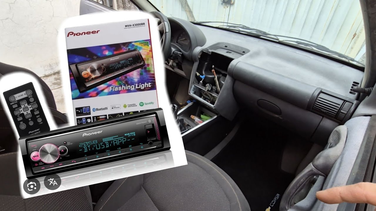 Instalação do Rádio Pioneer MVH-X3000BR no Corsa Wind | Passo a Passo Completo