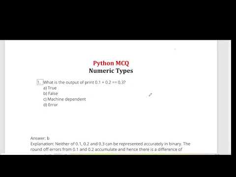 Top 10 Python MCQ on Numeric Type #4