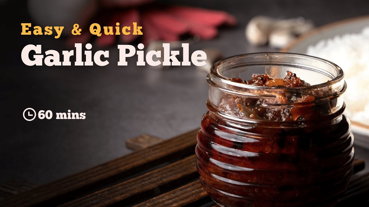 Easy and quick Garlic Pickle recipe | How to make tasty and healthy Garlic Pickle at home | Cookd