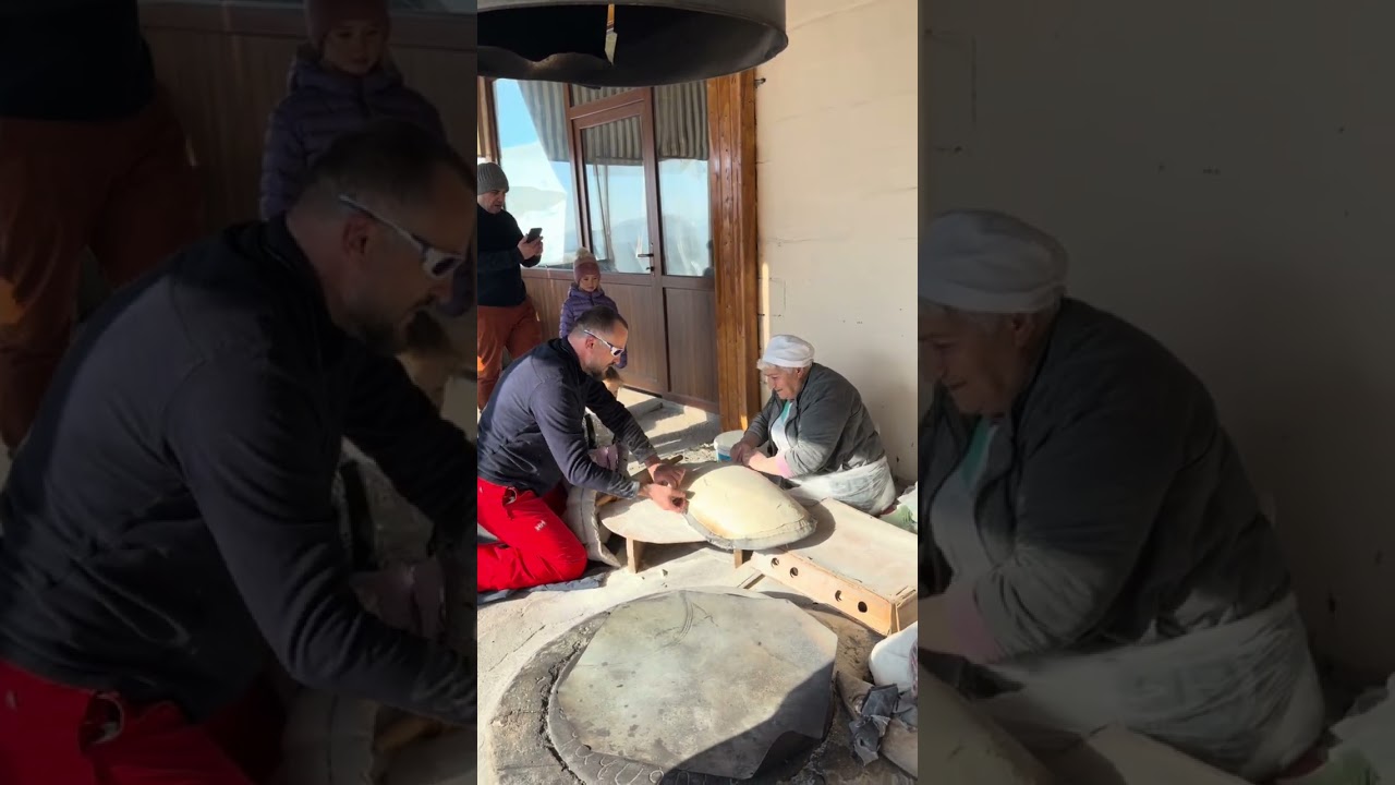 туристы пекут лаваш 😍Туры по Армении🤗 Tours in Armenia🤗