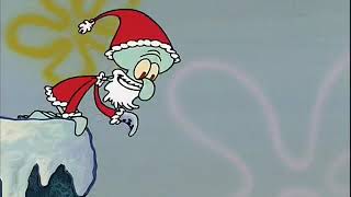 Squidward falls off his house