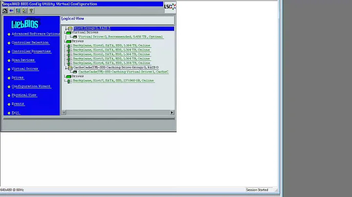 Drive accidentally removed from RAID, resolve the PD Missing error using LSI WebBIOS