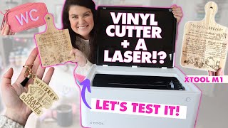 😲 WOAH! A vinyl blade PLUS a laser? Let's test it! | xTool M1 10W Diode Laser Review